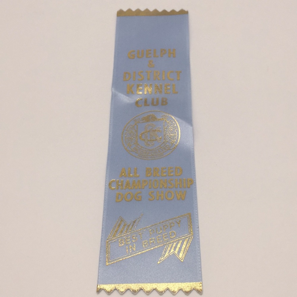 Guelph & District Kennel Club Dog Show Ribbon